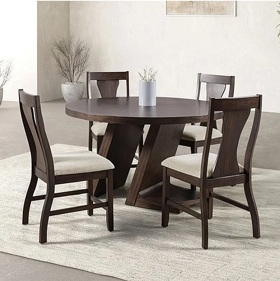 Furniture of America Holsworthy Round Dining Table in Espresso FM3600ES-RT