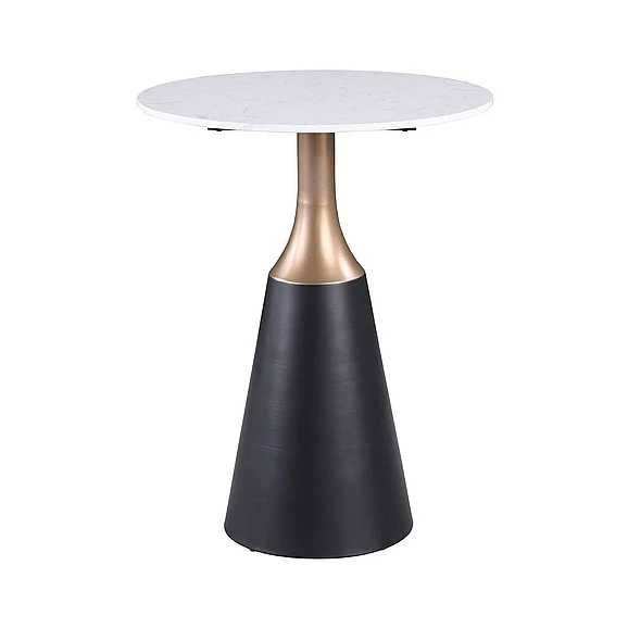 Furniture of America Streatham Dining Table in Black/White/Gold FM37002BK-PT-TABLE