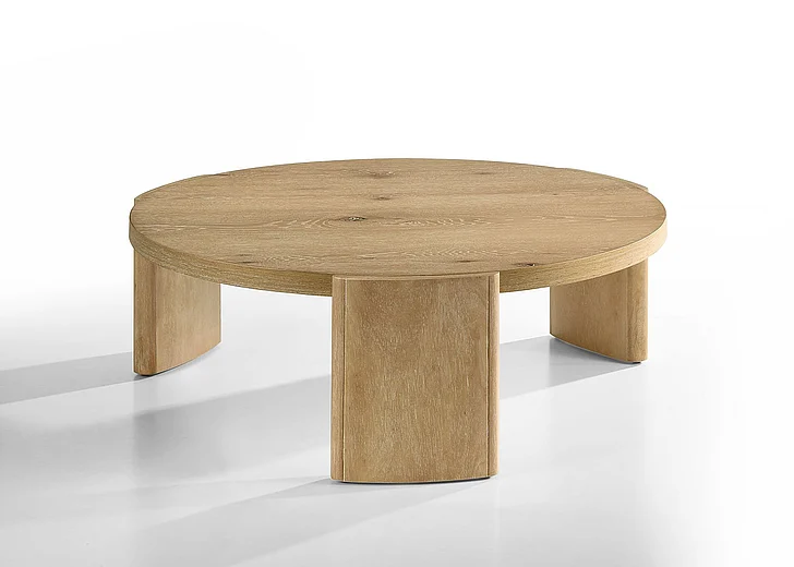 Furniture of America Poltimore Round Cocktail Table in Oak FM4220AK-C