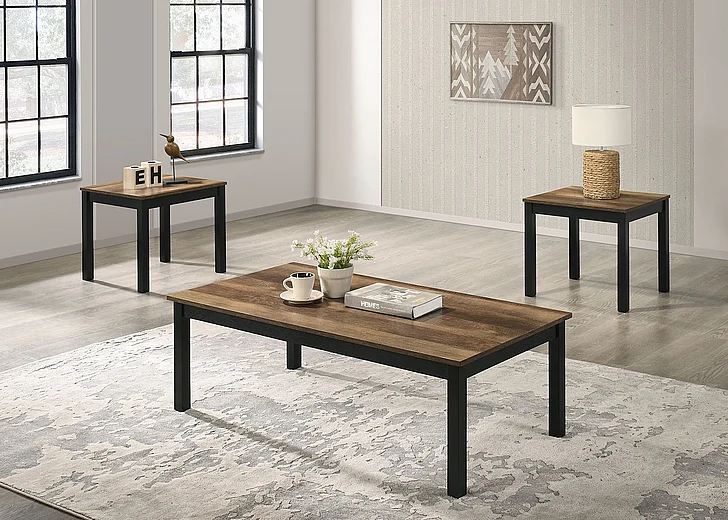 Furniture of America Findlay 3Pc Table Set in Brown FM42900BR-3PK