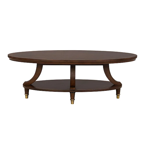 Furniture of America Westerham Oval Cocktail Table in Dark Cherry FM44001CH-CO