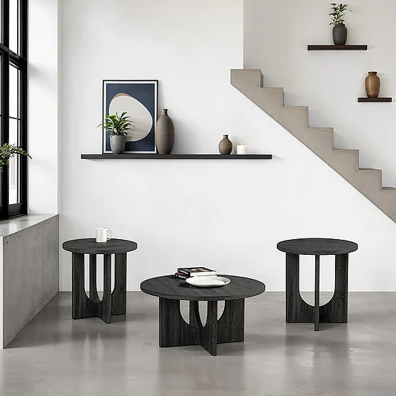 Furniture of America Holen 3Pc Table Set in Gray FM44003GY-3PK