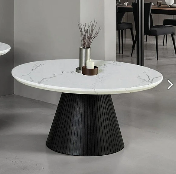 Furniture of America Sindal Round Cocktail Table in Black FM44004BK-CR-TABLE