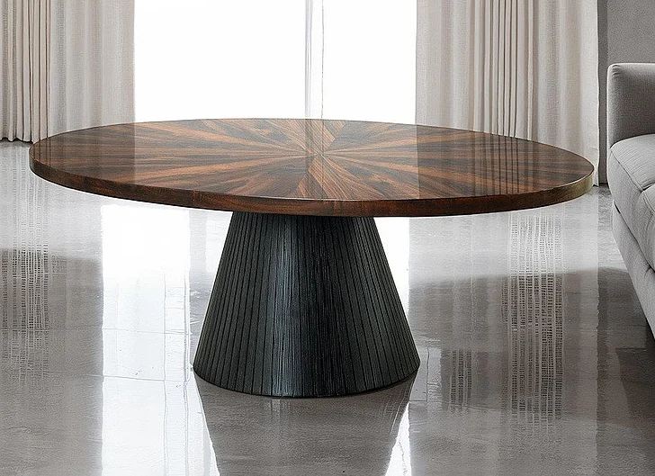 Furniture of America Surdal Oval Coffee Table in Black FM44005BK-CO-TABLE