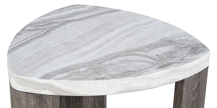 Furniture of America Levis Triangle End Table FM44006GY-E