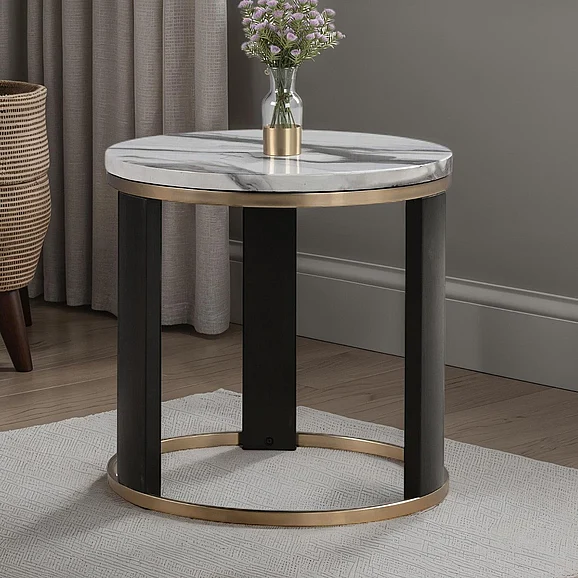 Furniture of America Bogor Round End Table FM44007BK-ER