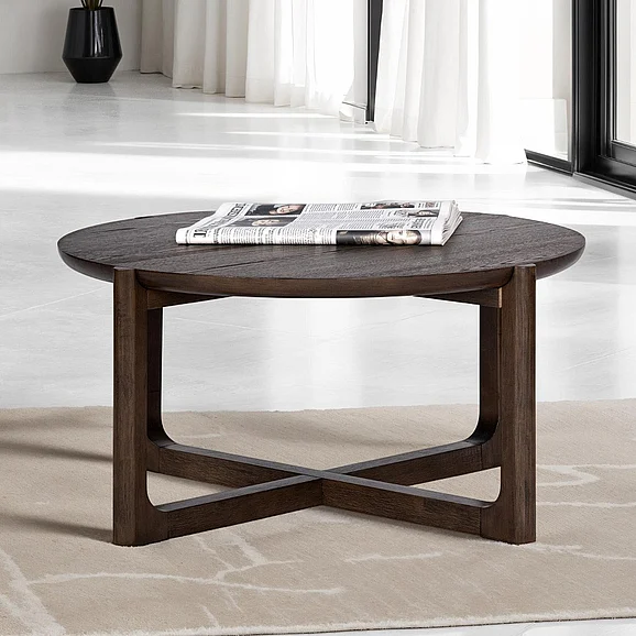 Furniture of America Vellara 36"Cocktail Table w/ Wood Top FM44020DW-CR-WT