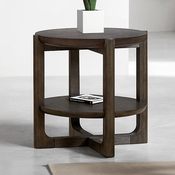 Furniture of America Vellara End Table w/ Wood Top FM44020DW-ER-WT
