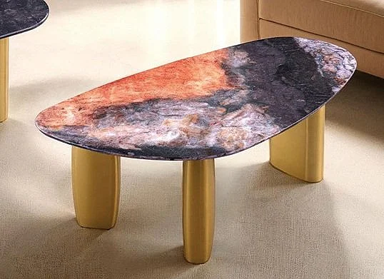 Furniture of America Northwich Coffee Table in Black/Gray/Matte Gold FM47006GY-C-TABLE