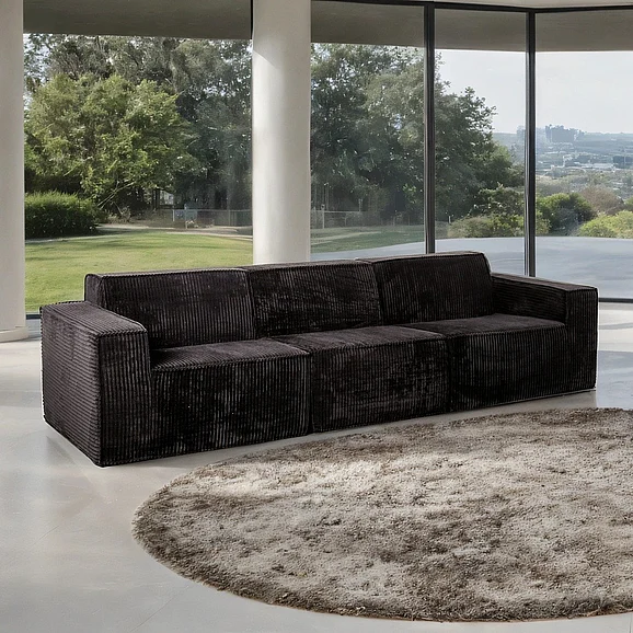 Furniture of America Kimara Sofa in Black FM62100BK-SF-PK
