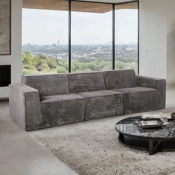 Furniture of America Kimara Sofa in Dark Gray FM62100DG-SF-PK