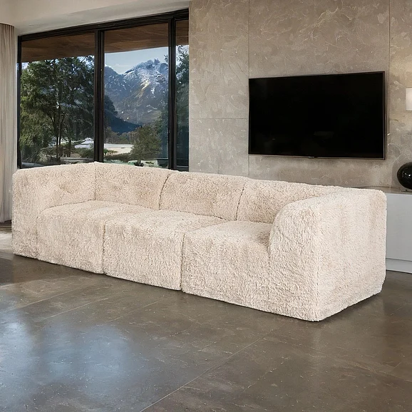 Furniture of America Nappi Sofa in Sand FM62102BG-SF-PK
