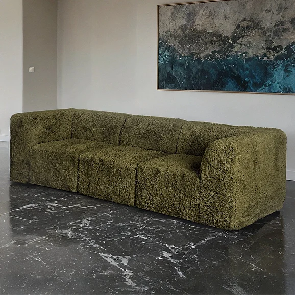 Furniture of America Nappi Sofa in Olive Green FM62102GR-SF-PK