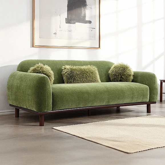 Furniture of America Mellone Sofa in Olive Green FM64007GR-SF