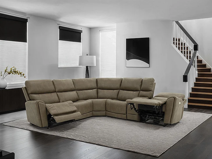 Furniture of America Orpheus Power Sectional in Brown FM68100BR-SECT-PM
