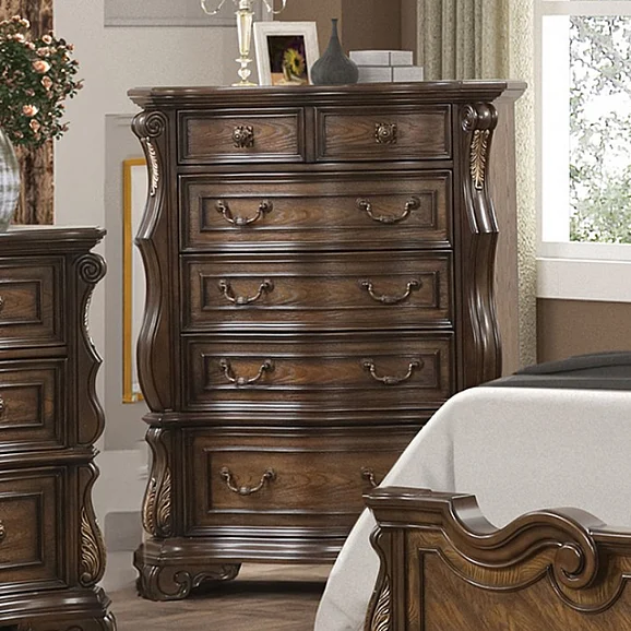 Furniture of America Leovanni Chest in Dark Brown FM70003DB-C
