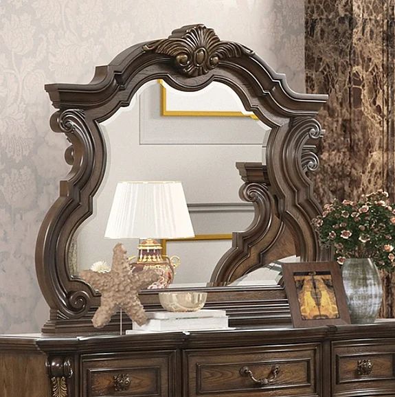 Furniture of America Leovanni Mirror in Dark Brown FM70003DB-M