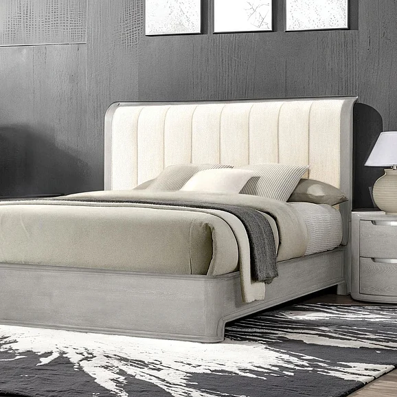 Furniture of America Osterley King Bed in Light Gray FM71500LG-EK-BED