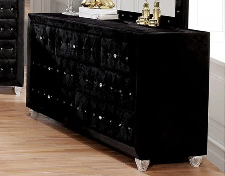 Furniture of America Alzir Dresser in Black FM7150BK-D