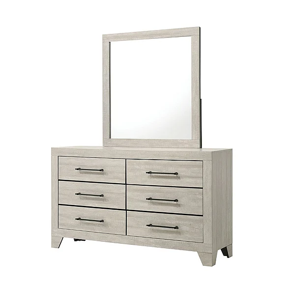 Furniture of America Dubuque Mirror in Light Gray FM72003LG-M