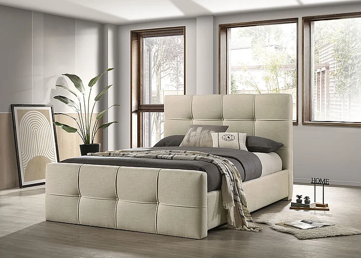Furniture of America Merced King Bed in Beige FM72007BG-EK-BED