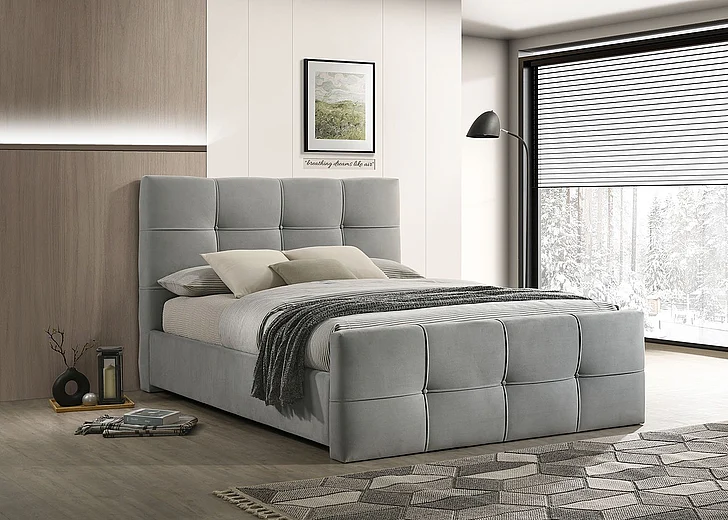 Furniture of America Merced King Bed in Light Gray FM72007LG-EK-BED