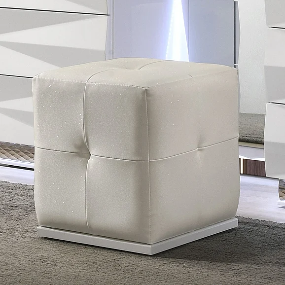 Furniture of America Prisma Vanity Stool in White FM72016WH-VS