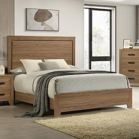 Furniture of America Panelli Queen Bed in Chestnut Brown FM72017BR-Q-BED