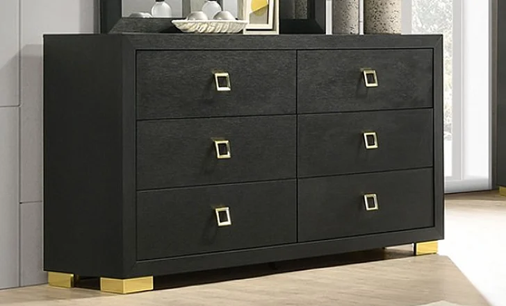 Furniture of America Latimer Dresser in Black FM7270BK-D