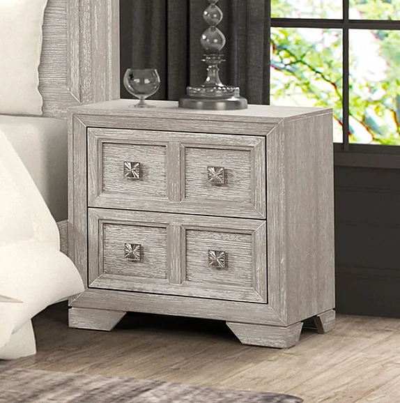 Furniture of America Argenthart Nightstand in Light Gray FM7368GY-N