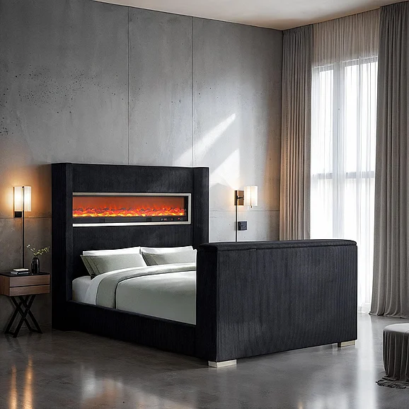 Furniture of America Sumter Queen Bed in Black FM74004BK-Q-BED