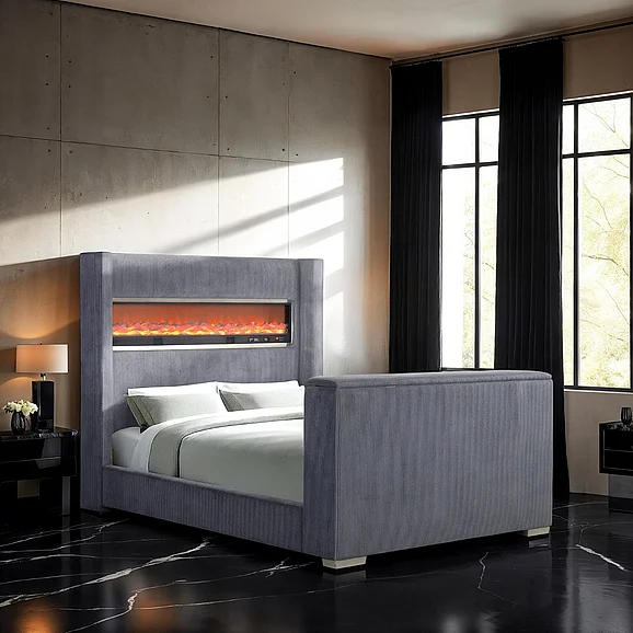 Furniture of America Sumter King Bed in Gray FM74004GY-EK-BED