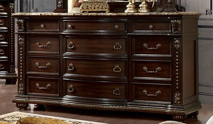 Furniture of America Fromberg Dresser in Brown Cherry FM7670D