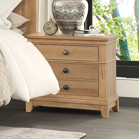 Furniture of America McHenry Nightstand in Natural Oak FM7706NT-N