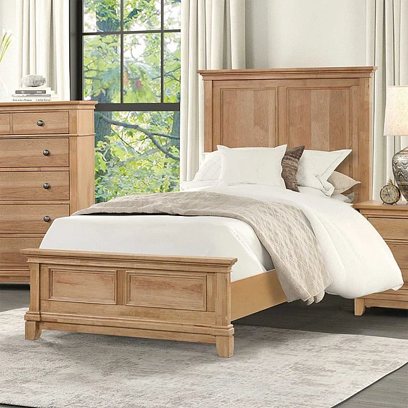 Furniture of America Mchenry Twin Bed in Natural Oak FM7706NT-T-BED