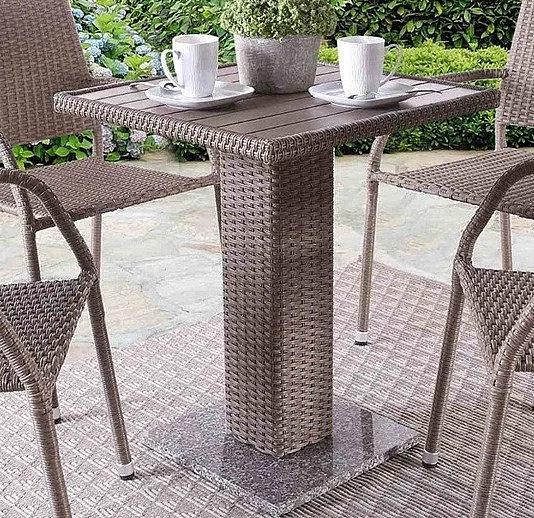 Furniture of America Niambi Square Table in Natural FM80004NT-T-TABLE