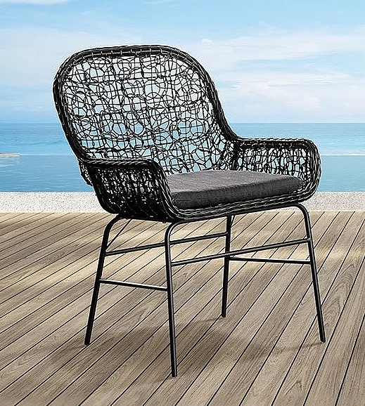 Furniture of America Zalika Patio Chair (Set of 2) FM80010BK-CH-2PK