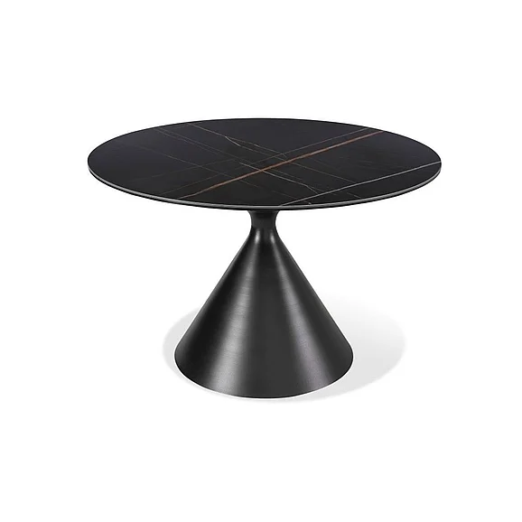 Modus Furniture Winston Dining Table in Black Ceramic/Metal FMBF60