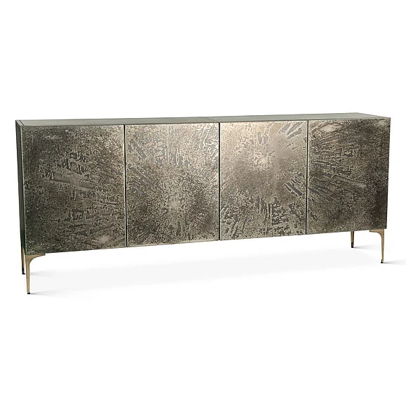 HTD Mojave 83" Four Door Buffet in Desert Patina with Brass Base FMO-BF83DPBR