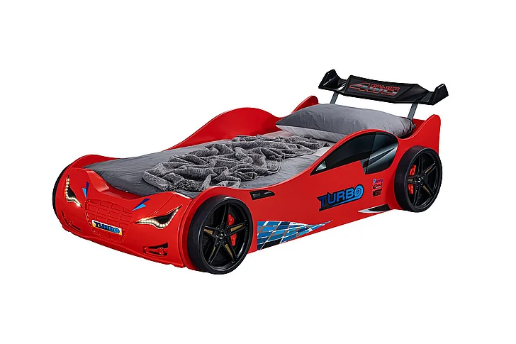 Furniture of America Roadstar Car Bed in Red FOA7730RD-BED