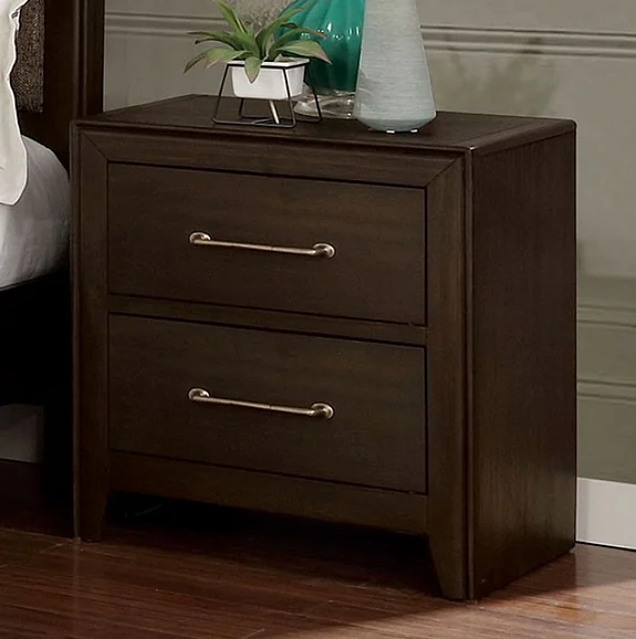 Furniture of America Jamie Nightstand in Walnut FOA7917N