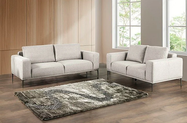 Furniture of America Forde 2pc Living Room Set in Gray