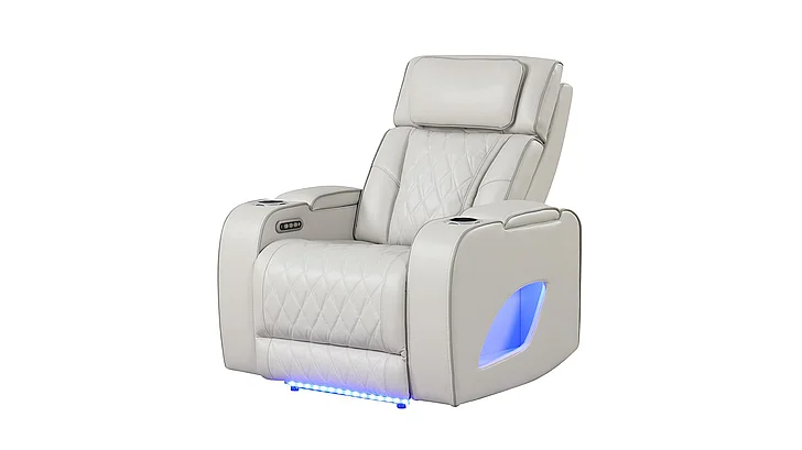 Galaxy Home Fortuner Recliner in Ice 601955556767