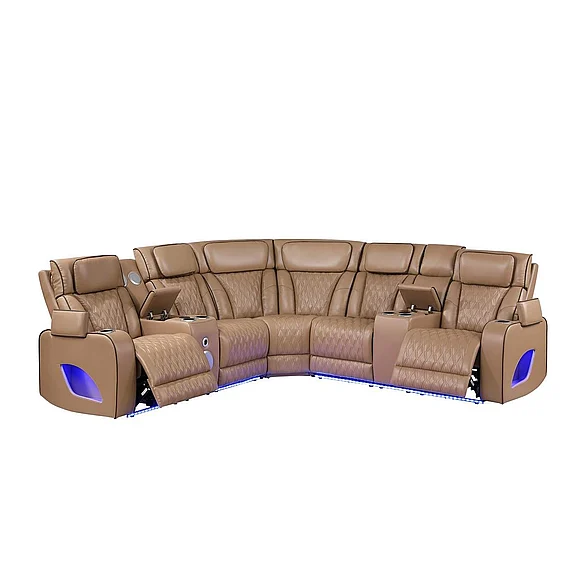 Galaxy Home Furnishings Fortuner Sectional Caramel 733569306978