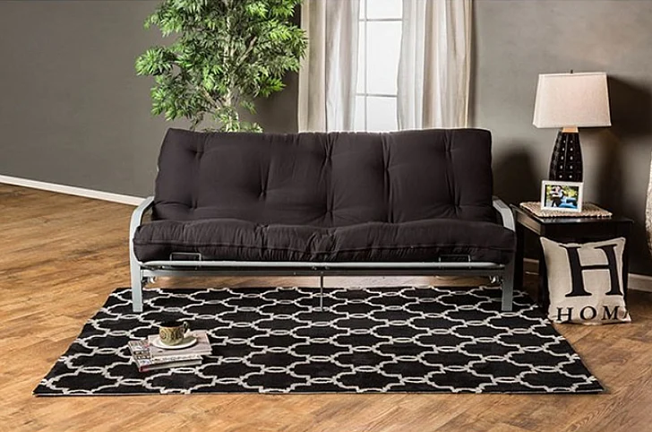 Furniture of America Plosh 8" Futon Mattress in Black