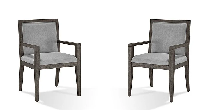 Modus Furniture Modesto Wood Framed Arm Chair in French Roast FPBL64 (Set of 2)