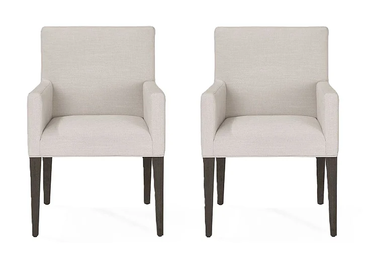 Modus Furniture Modesto Upholstered Arm Chair in French Roast FPBL64B (Set of 2)