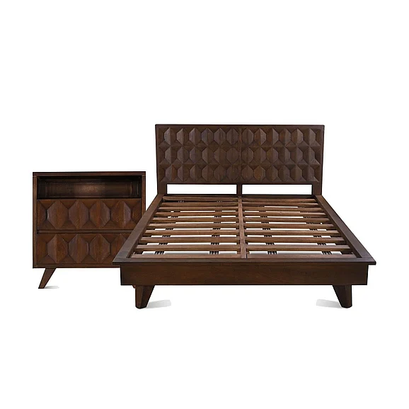 HTD Palermo 2pcs Bedroom Set in Royal Brown