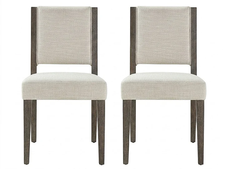Modus Furniture Oakland Upholstered Side Chair in Brunette FQBM63B (Set of 2)