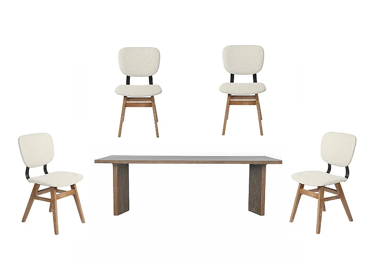 LH Home Fraser 5pc Rectangular Dining Set